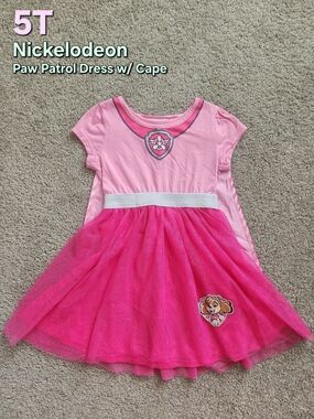 Nickelodeon Paw Patrol Pink Girl's Dress w/ Cape